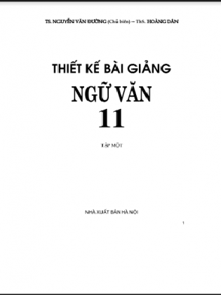 Thiết kế bài giảng ngữ văn 11 tập một